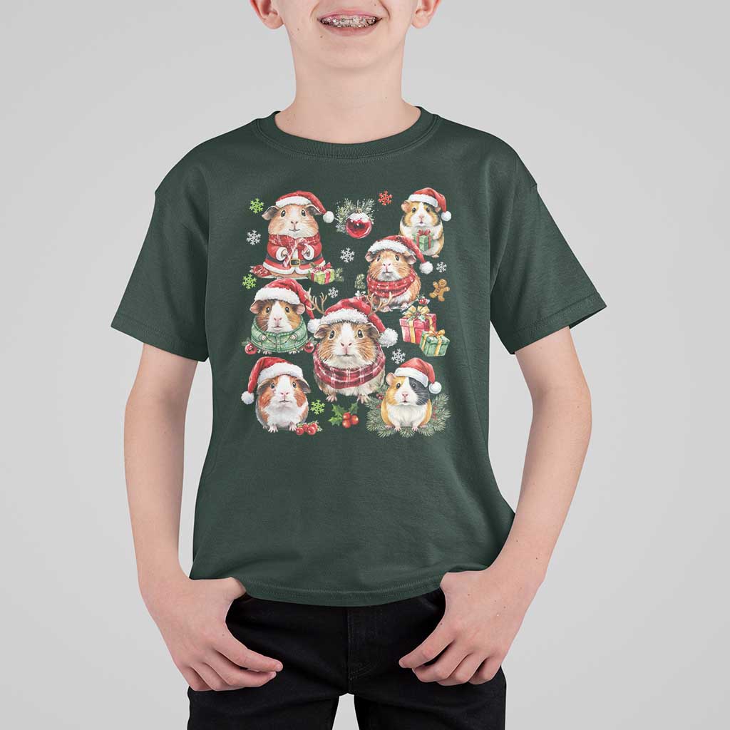 Funny Santa Cavy Squad T Shirt For Kid Christmas Guinea Pig Gift - Wonder Print Shop