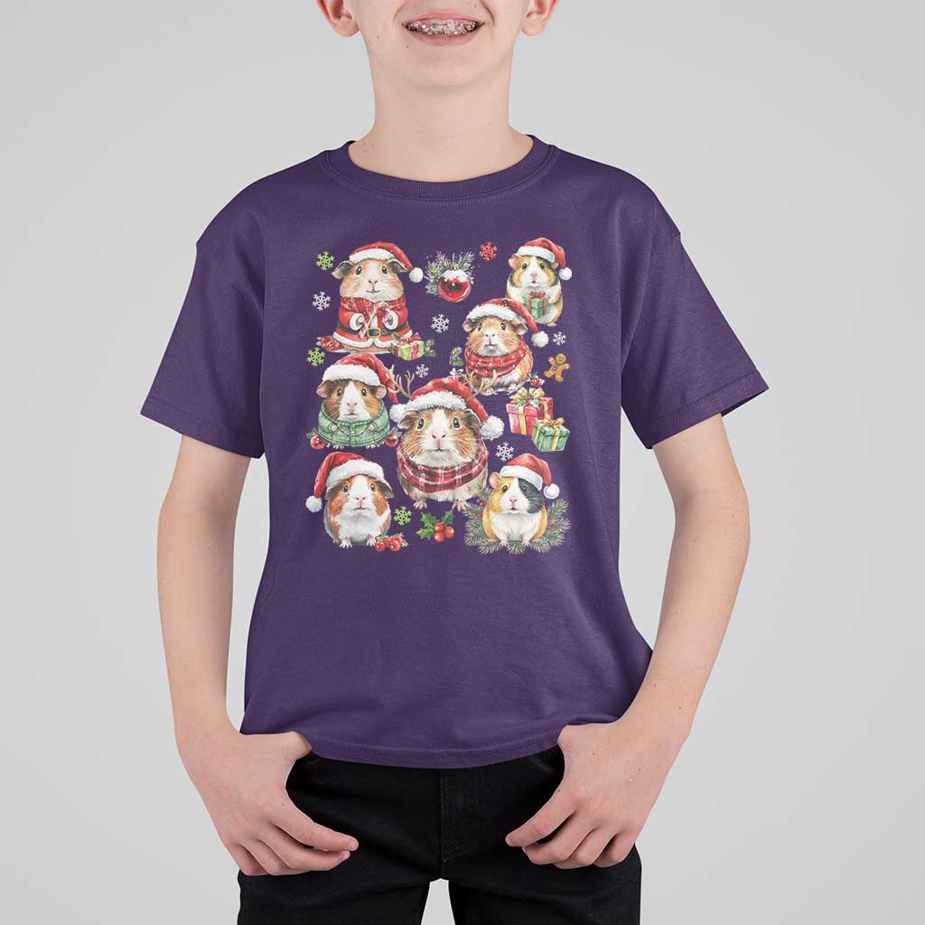 Funny Santa Cavy Squad T Shirt For Kid Christmas Guinea Pig Gift - Wonder Print Shop