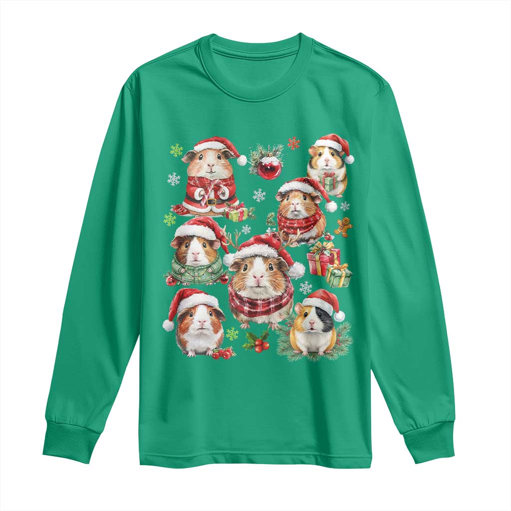 Funny Santa Cavy Squad Long Sleeve Shirt Christmas Guinea Pig Gift - Wonder Print Shop