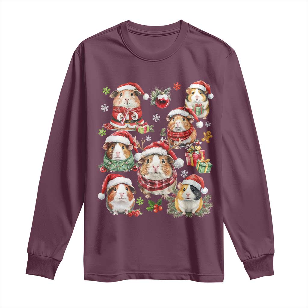 Funny Santa Cavy Squad Long Sleeve Shirt Christmas Guinea Pig Gift - Wonder Print Shop