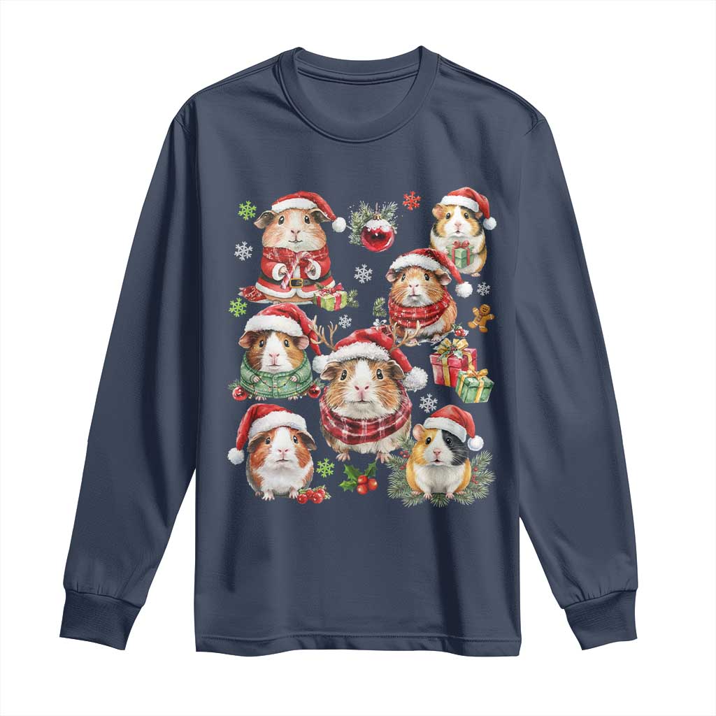Funny Santa Cavy Squad Long Sleeve Shirt Christmas Guinea Pig Gift - Wonder Print Shop
