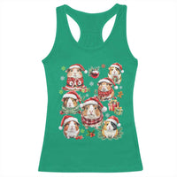 Funny Santa Cavy Squad Racerback Tank Top Christmas Guinea Pig Gift - Wonder Print Shop