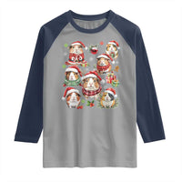Funny Santa Cavy Squad Raglan Shirt Christmas Guinea Pig Gift - Wonder Print Shop