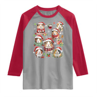 Funny Santa Cavy Squad Raglan Shirt Christmas Guinea Pig Gift - Wonder Print Shop