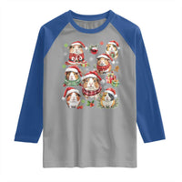Funny Santa Cavy Squad Raglan Shirt Christmas Guinea Pig Gift - Wonder Print Shop