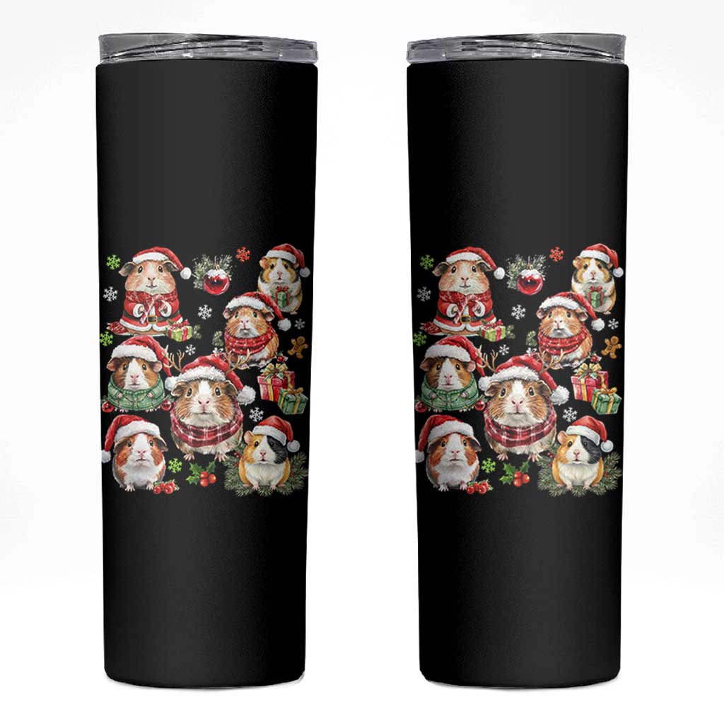 Funny Santa Cavy Squad Skinny Tumbler Christmas Guinea Pig Gift - Wonder Print Shop