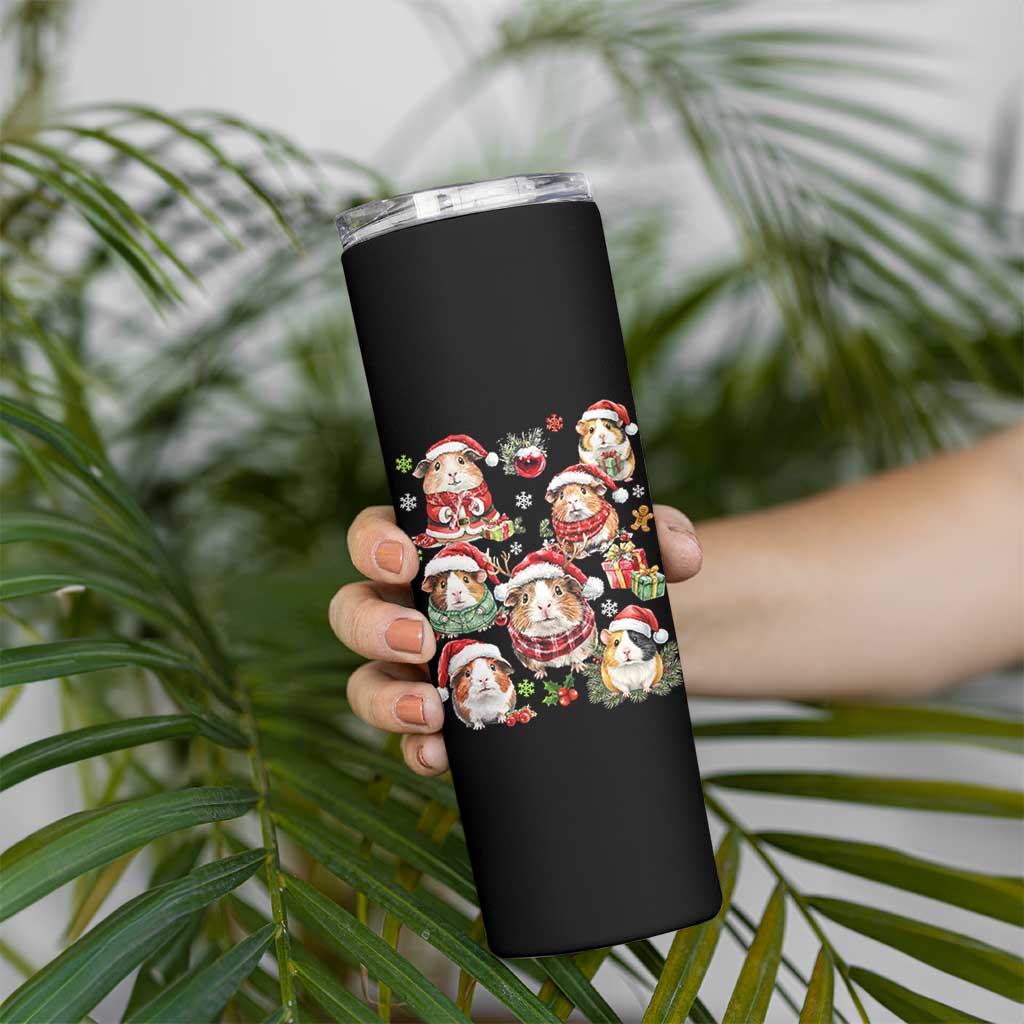Funny Santa Cavy Squad Skinny Tumbler Christmas Guinea Pig Gift - Wonder Print Shop