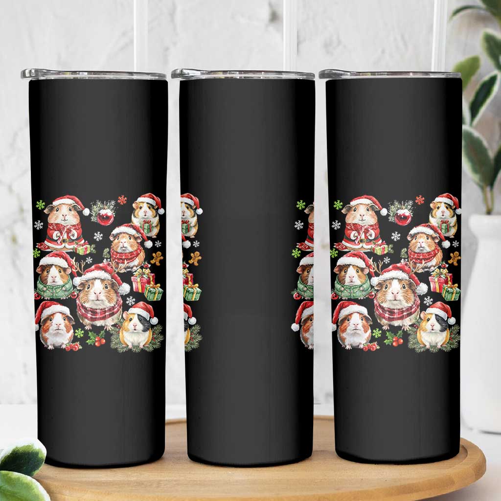 Funny Santa Cavy Squad Skinny Tumbler Christmas Guinea Pig Gift - Wonder Print Shop