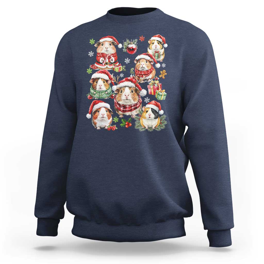 Funny Santa Cavy Squad Sweatshirt Christmas Guinea Pig Gift - undefined