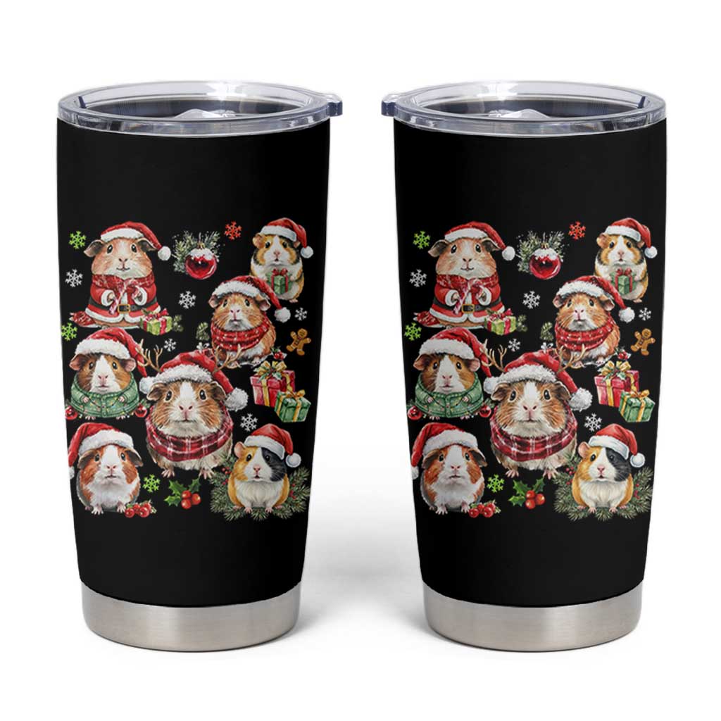 Funny Santa Cavy Squad Tumbler Cup Christmas Guinea Pig Gift - Wonder Print Shop