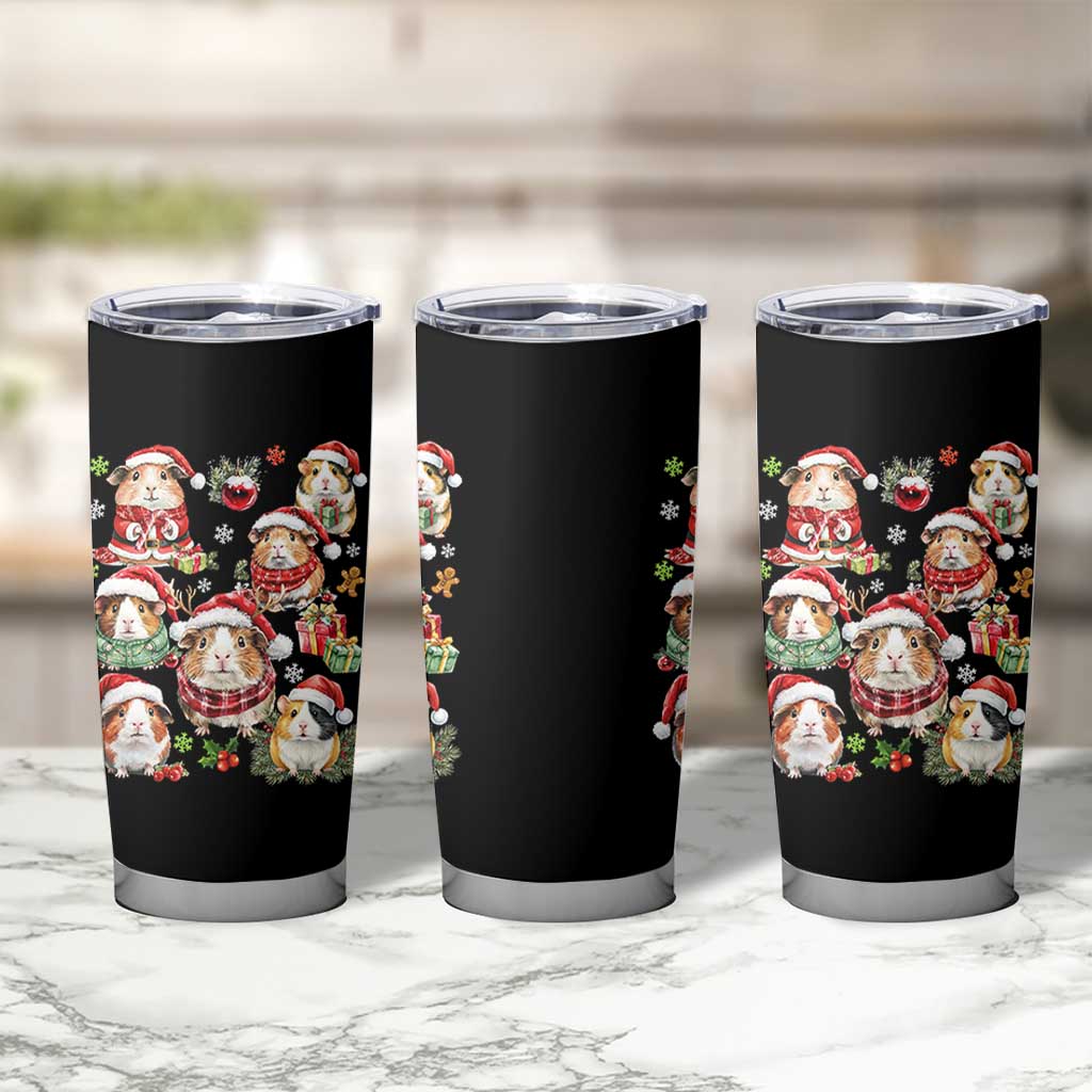 Funny Santa Cavy Squad Tumbler Cup Christmas Guinea Pig Gift - Wonder Print Shop