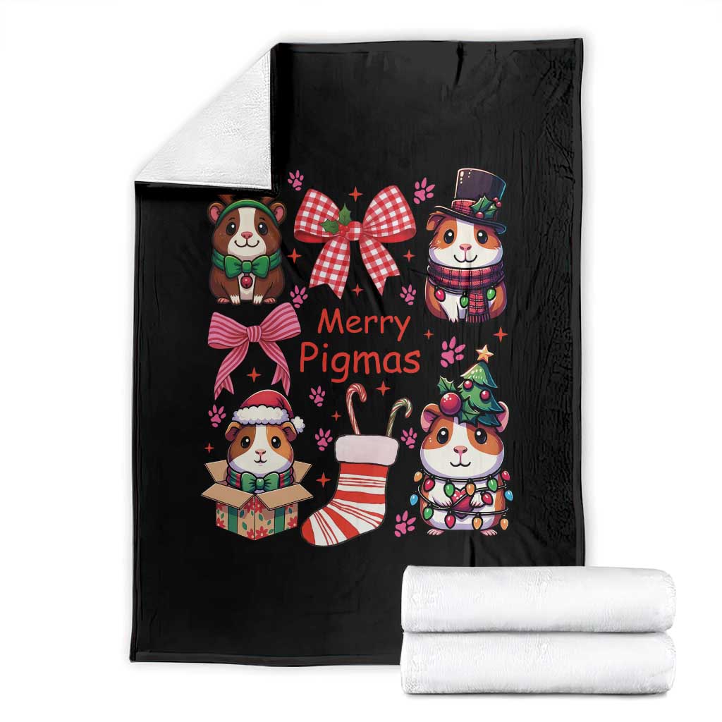 Merry Pigmas Throw Blanket Funny Guinea Pig Cavy Lover Holiday Gift - Wonder Print Shop