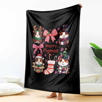 Merry Pigmas Throw Blanket Funny Guinea Pig Cavy Lover Holiday Gift - Wonder Print Shop