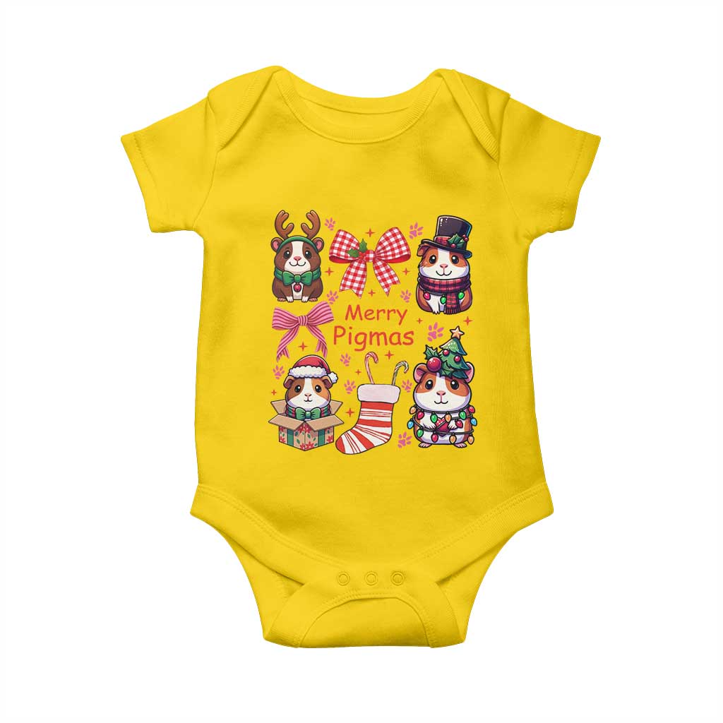Merry Pigmas Baby Onesie Funny Guinea Pig Cavy Lover Holiday Gift - Wonder Print Shop