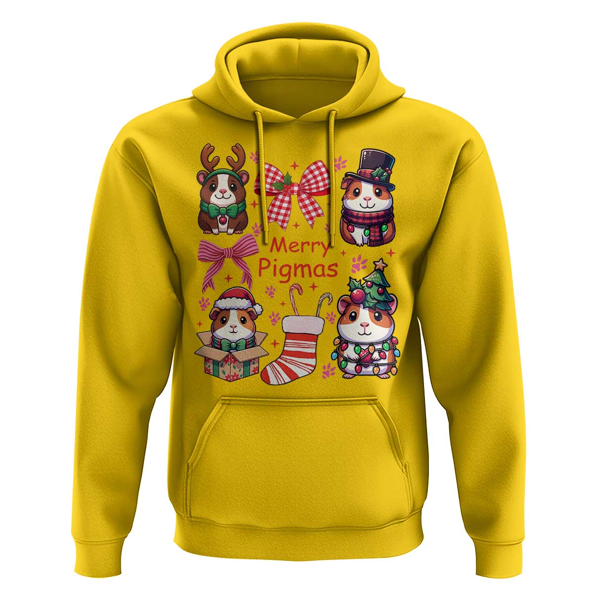 Merry Pigmas Hoodie Funny Guinea Pig Cavy Lover Holiday Gift - Wonder Print Shop