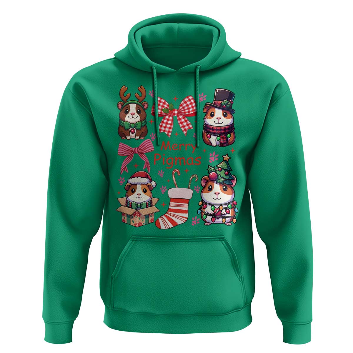 Merry Pigmas Hoodie Funny Guinea Pig Cavy Lover Holiday Gift - Wonder Print Shop