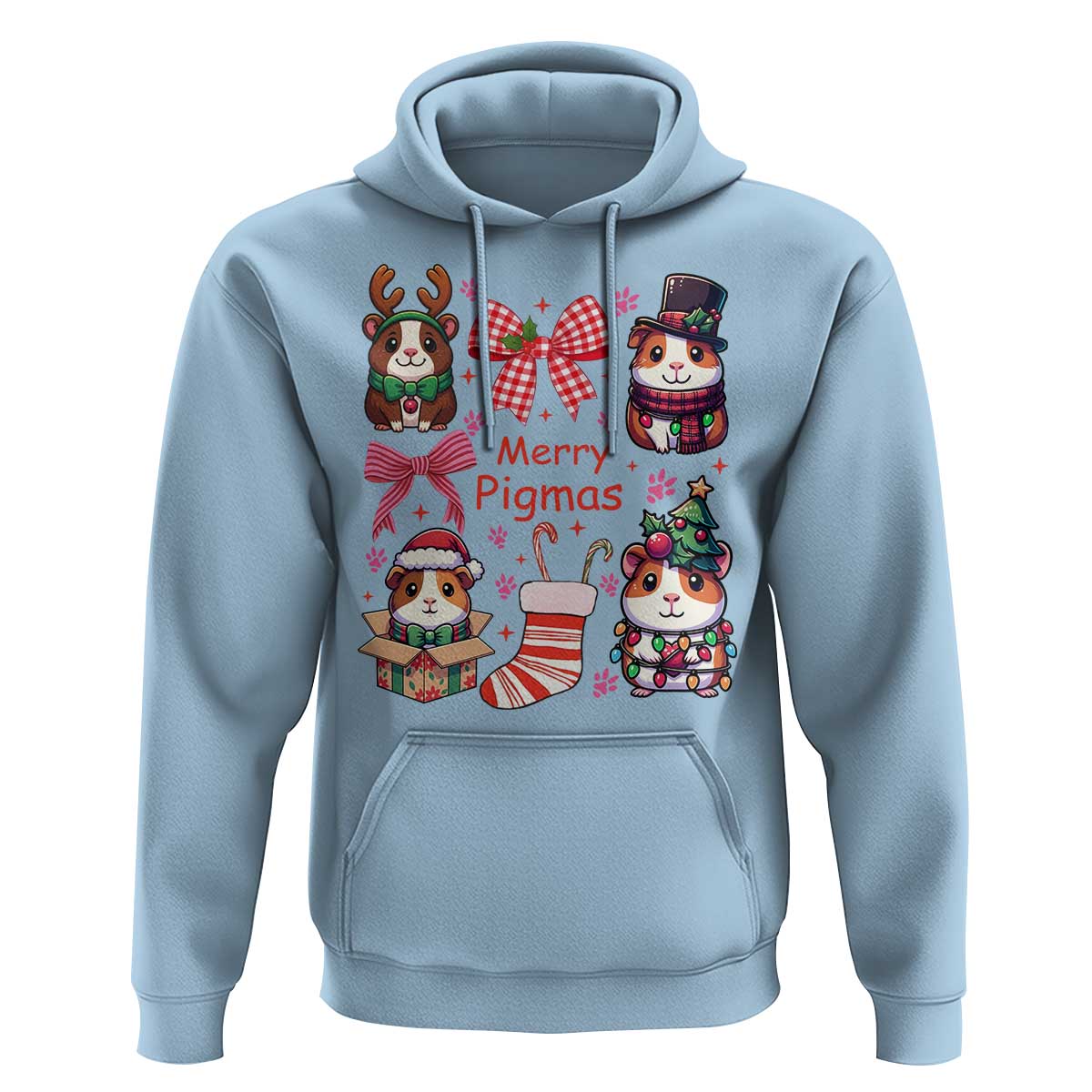 Merry Pigmas Hoodie Funny Guinea Pig Cavy Lover Holiday Gift - Wonder Print Shop