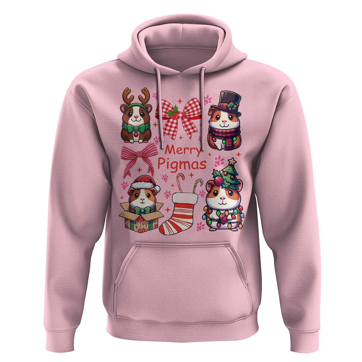 Merry Pigmas Hoodie Funny Guinea Pig Cavy Lover Holiday Gift - Wonder Print Shop
