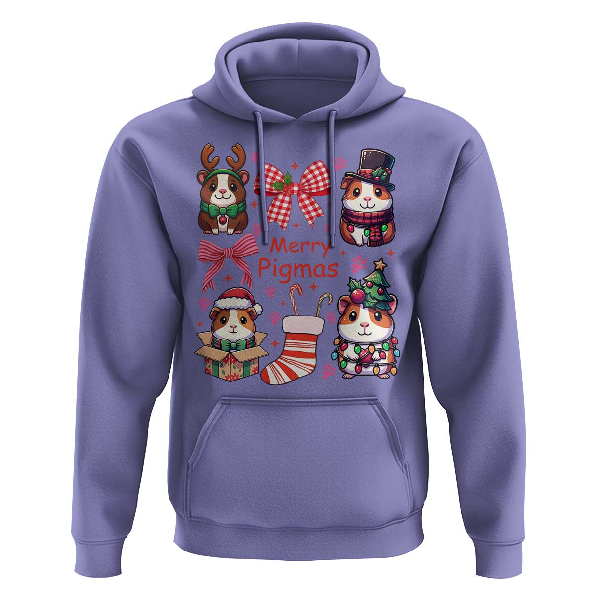 Merry Pigmas Hoodie Funny Guinea Pig Cavy Lover Holiday Gift - Wonder Print Shop