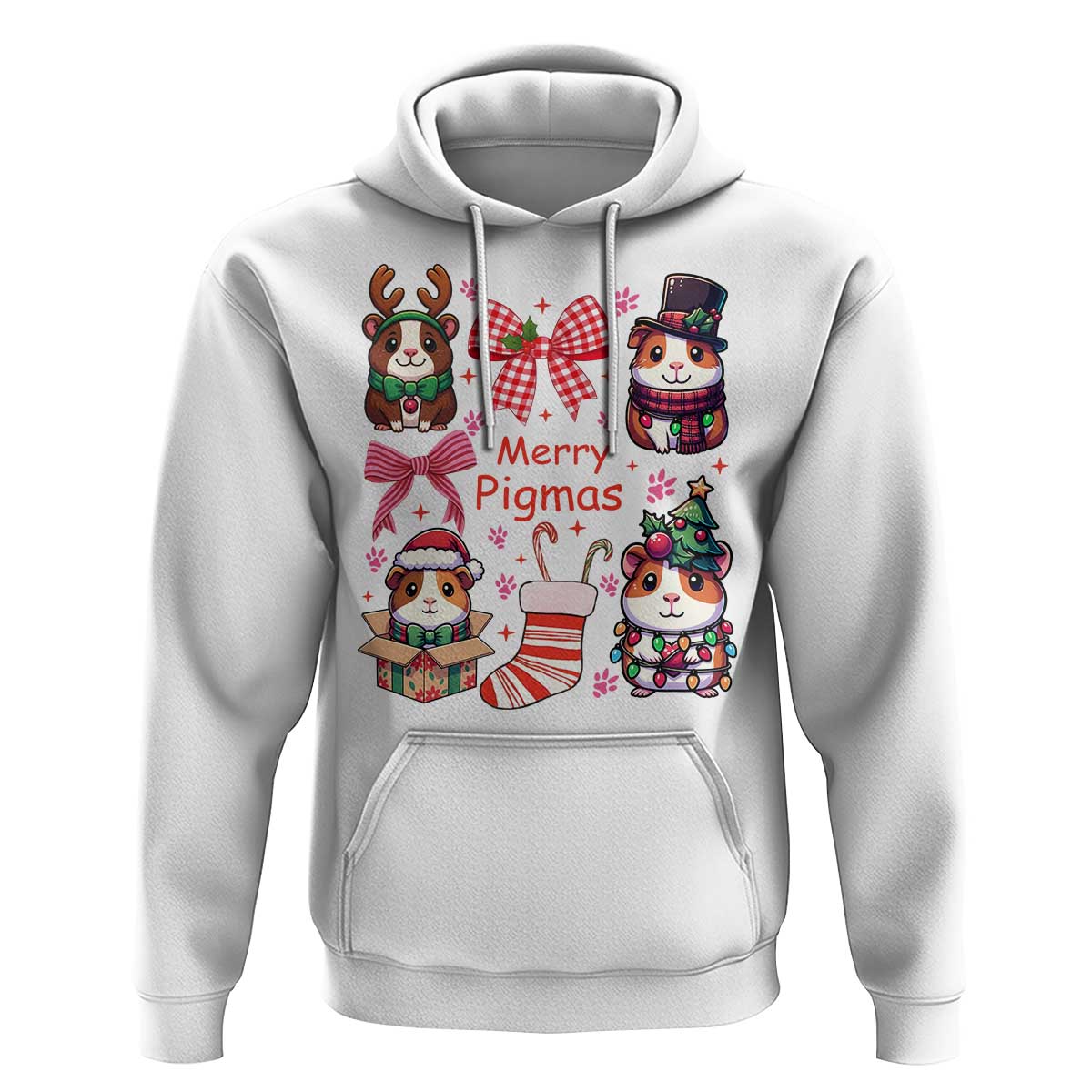 Merry Pigmas Hoodie Funny Guinea Pig Cavy Lover Holiday Gift - Wonder Print Shop