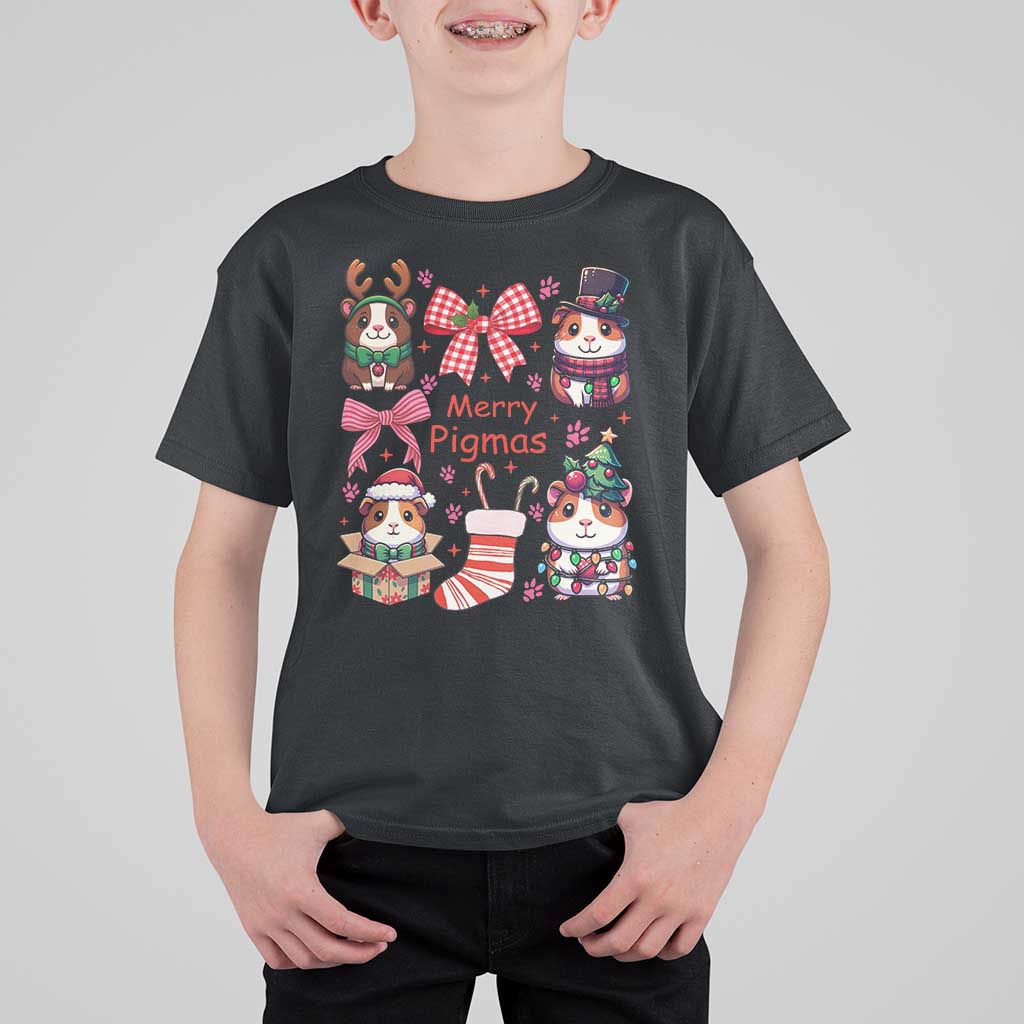 Merry Pigmas T Shirt For Kid Funny Guinea Pig Cavy Lover Holiday Gift - Wonder Print Shop