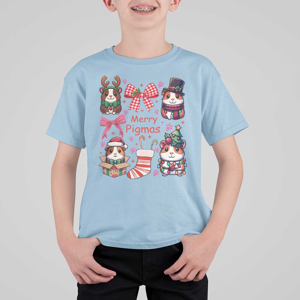 Merry Pigmas T Shirt For Kid Funny Guinea Pig Cavy Lover Holiday Gift - Wonder Print Shop
