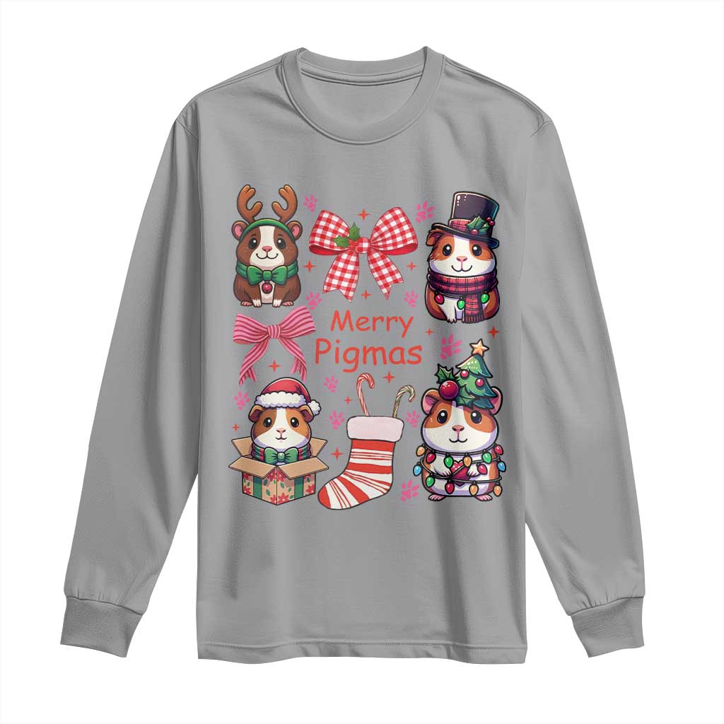 Merry Pigmas Long Sleeve Shirt Funny Guinea Pig Cavy Lover Holiday Gift - Wonder Print Shop