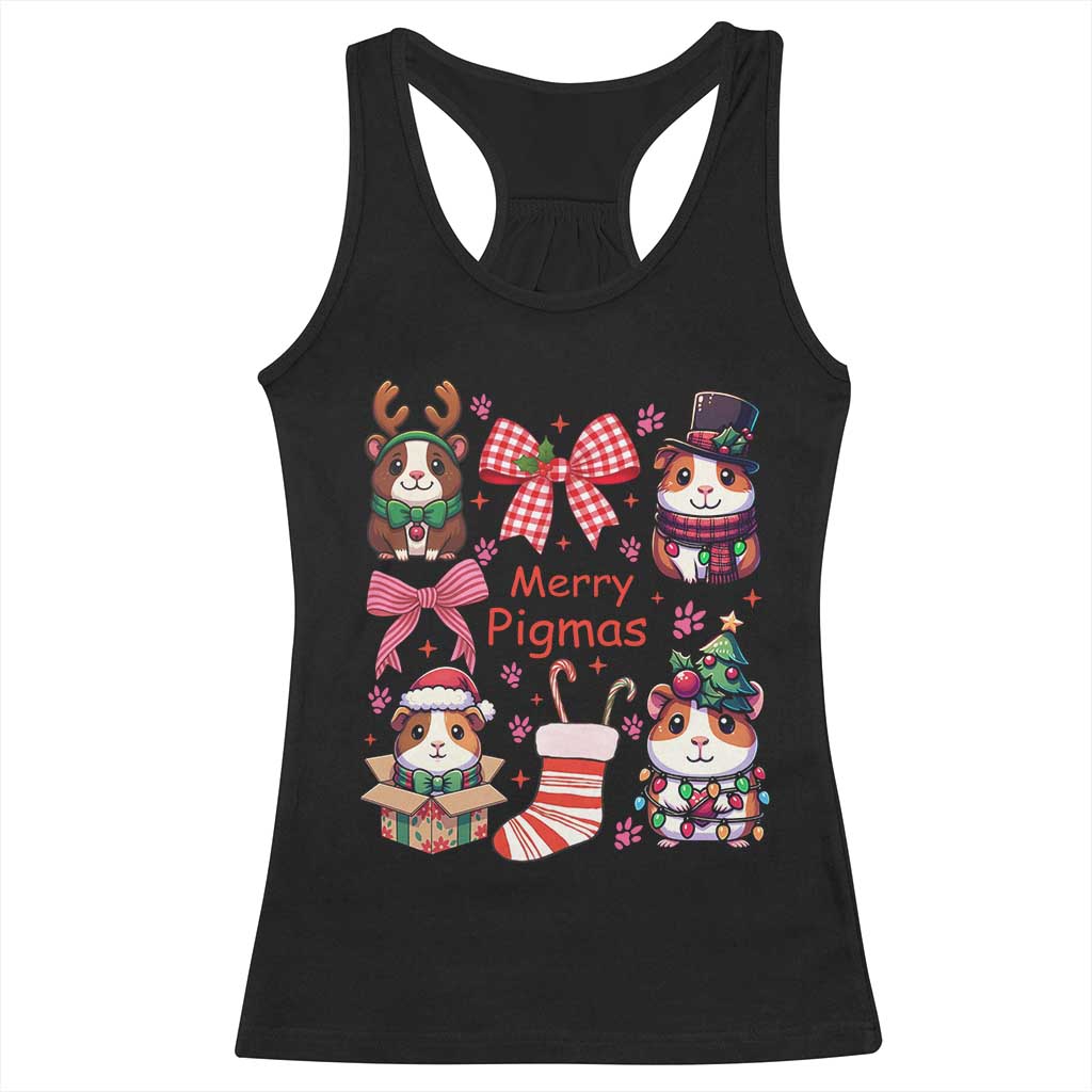 Merry Pigmas Racerback Tank Top Funny Guinea Pig Cavy Lover Holiday Gift - Wonder Print Shop