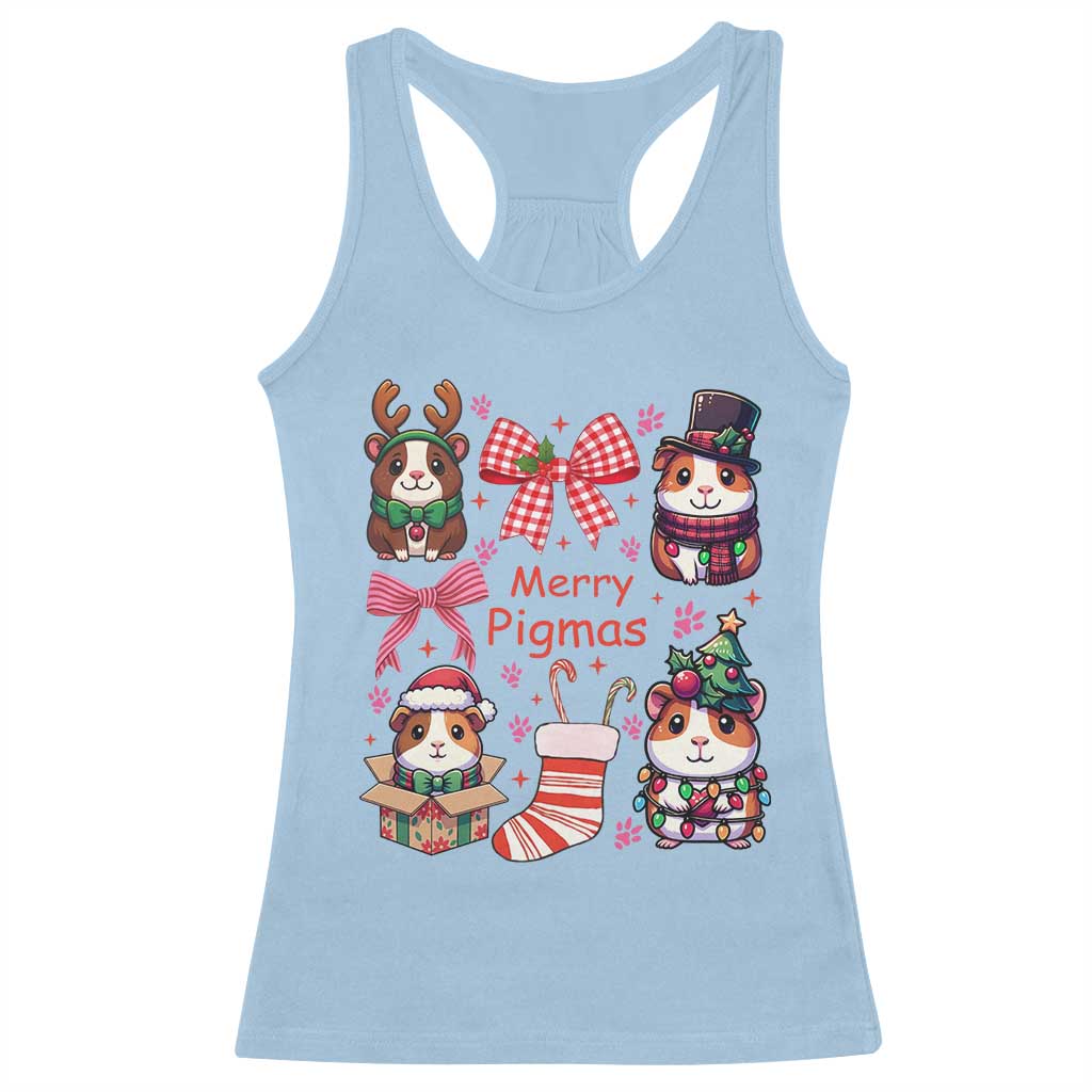 Merry Pigmas Racerback Tank Top Funny Guinea Pig Cavy Lover Holiday Gift - Wonder Print Shop