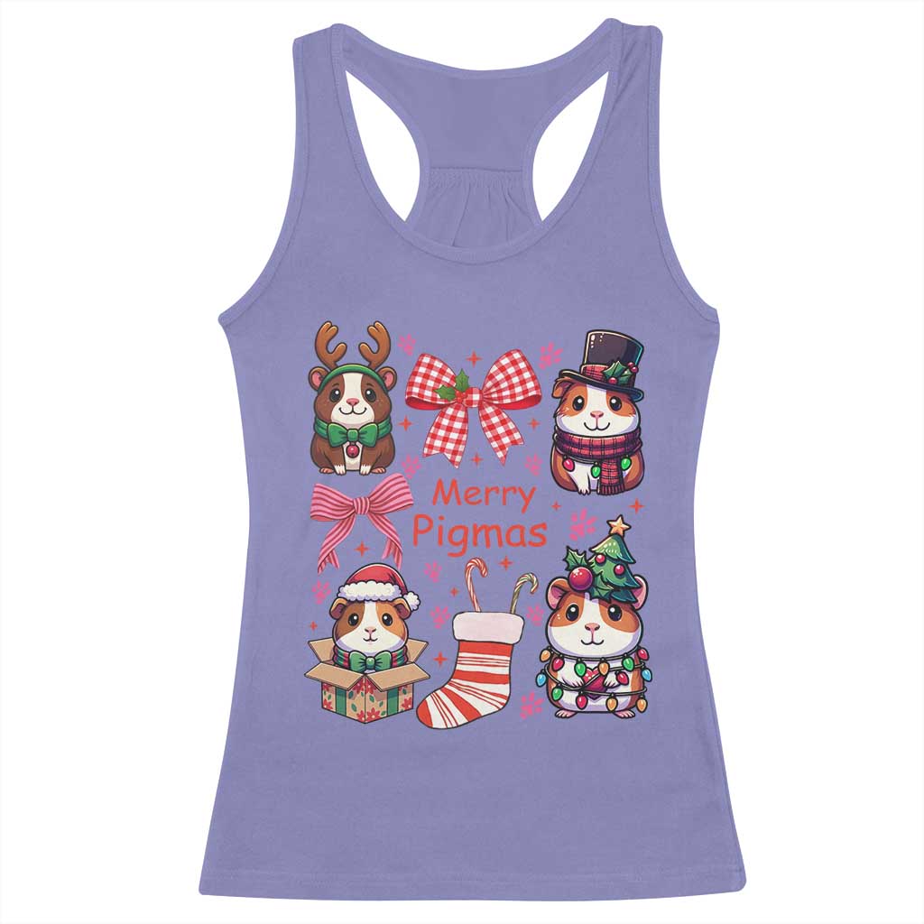 Merry Pigmas Racerback Tank Top Funny Guinea Pig Cavy Lover Holiday Gift - Wonder Print Shop
