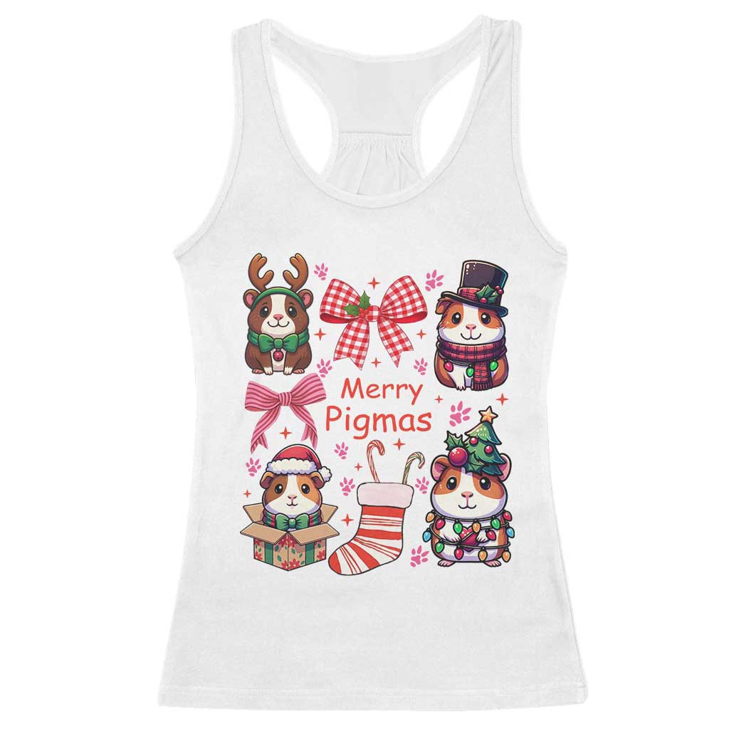 Merry Pigmas Racerback Tank Top Funny Guinea Pig Cavy Lover Holiday Gift - Wonder Print Shop