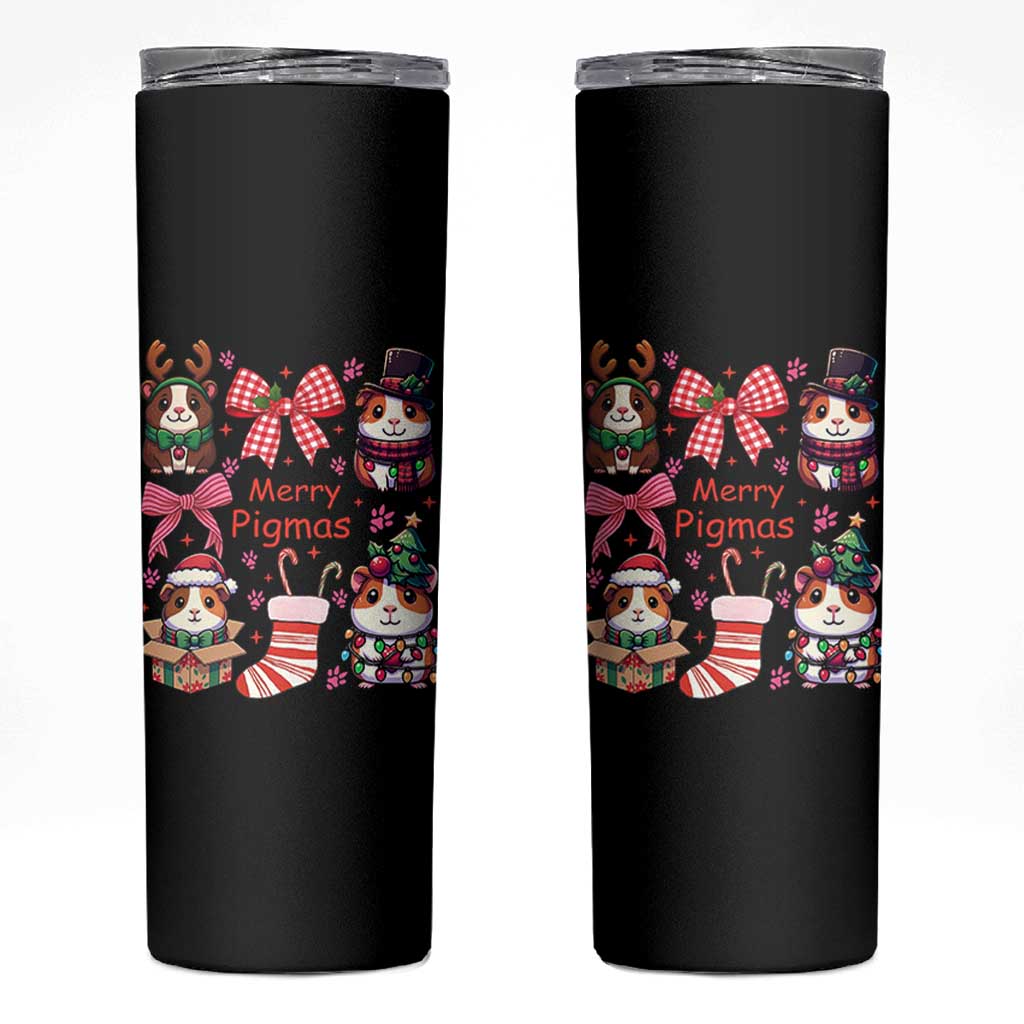 Merry Pigmas Skinny Tumbler Funny Guinea Pig Cavy Lover Holiday Gift - Wonder Print Shop
