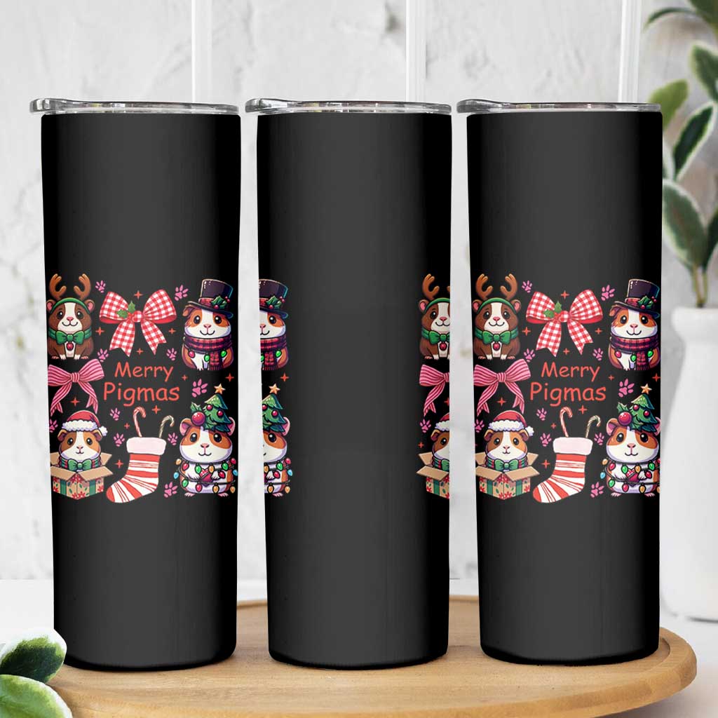 Merry Pigmas Skinny Tumbler Funny Guinea Pig Cavy Lover Holiday Gift - Wonder Print Shop