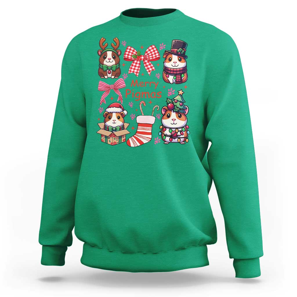 Merry Pigmas Sweatshirt Funny Guinea Pig Cavy Lover Holiday Gift - Wonder Print Shop
