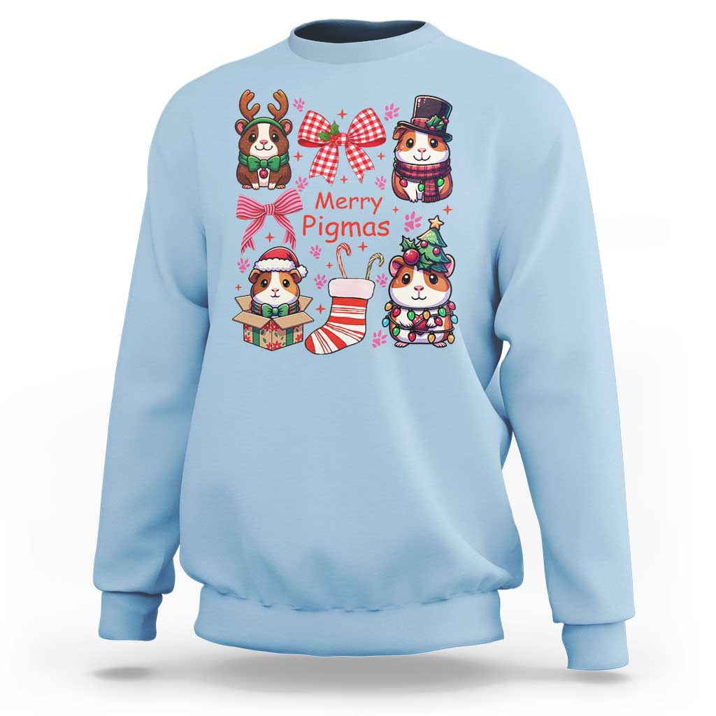 Merry Pigmas Sweatshirt Funny Guinea Pig Cavy Lover Holiday Gift - Wonder Print Shop