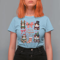 Merry Pigmas T Shirt For Women Funny Guinea Pig Cavy Lover Holiday Gift - Wonder Print Shop