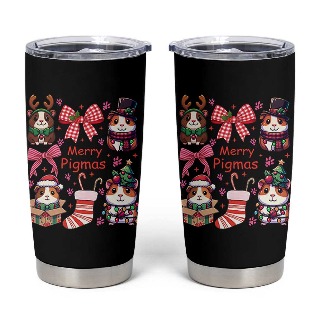 Merry Pigmas Tumbler Cup Funny Guinea Pig Cavy Lover Holiday Gift - Wonder Print Shop