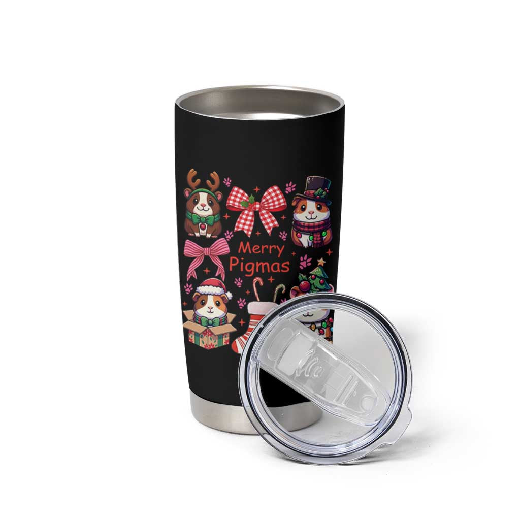 Merry Pigmas Tumbler Cup Funny Guinea Pig Cavy Lover Holiday Gift - Wonder Print Shop