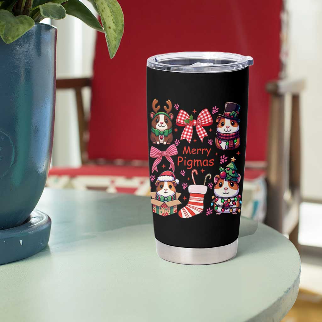 Merry Pigmas Tumbler Cup Funny Guinea Pig Cavy Lover Holiday Gift - Wonder Print Shop