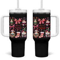 Merry Pigmas Tumbler With Handle Funny Guinea Pig Cavy Lover Holiday Gift - Wonder Print Shop