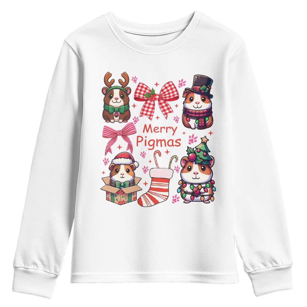 Merry Pigmas Youth Sweatshirt Funny Guinea Pig Cavy Lover Holiday Gift - Wonder Print Shop