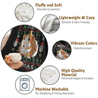 Merry Pigmas Ugly Christmas Throw Blanket Guinea Pig Lover - Wonder Print Shop