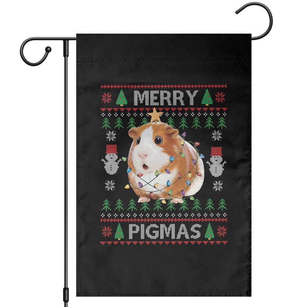 Merry Pigmas Ugly Christmas Garden Flag Guinea Pig Lover - Wonder Print Shop