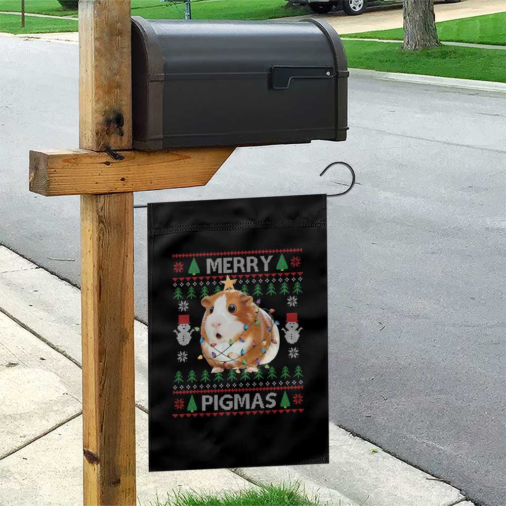 Merry Pigmas Ugly Christmas Garden Flag Guinea Pig Lover - Wonder Print Shop