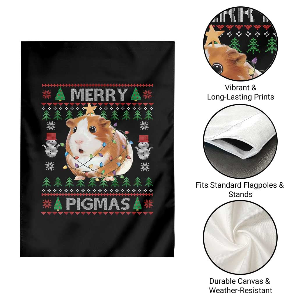 Merry Pigmas Ugly Christmas Garden Flag Guinea Pig Lover - Wonder Print Shop