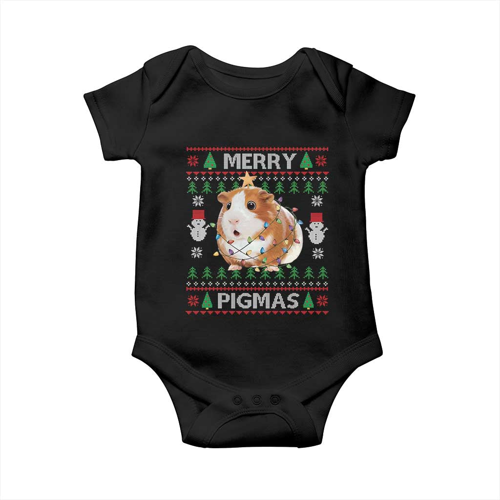 Merry Pigmas Ugly Christmas Baby Onesie Guinea Pig Lover - Wonder Print Shop