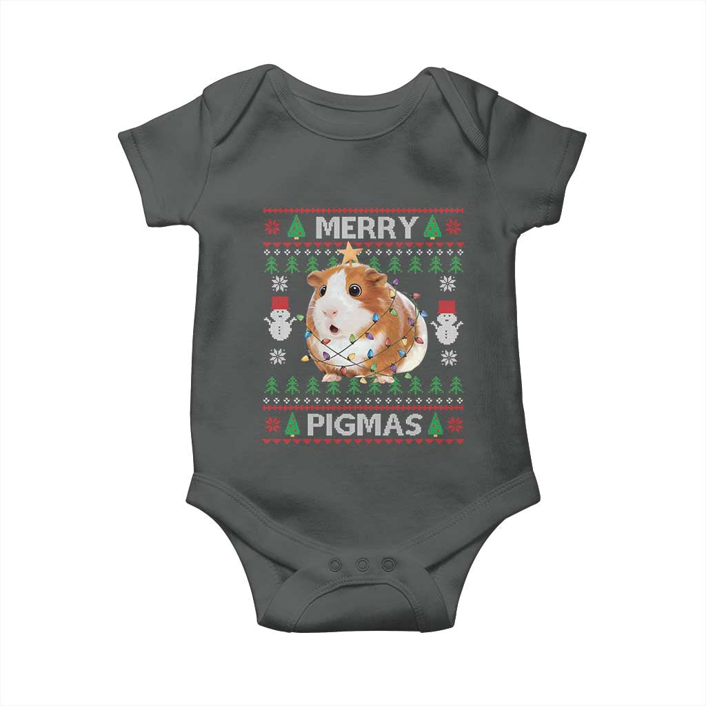 Merry Pigmas Ugly Christmas Baby Onesie Guinea Pig Lover - Wonder Print Shop