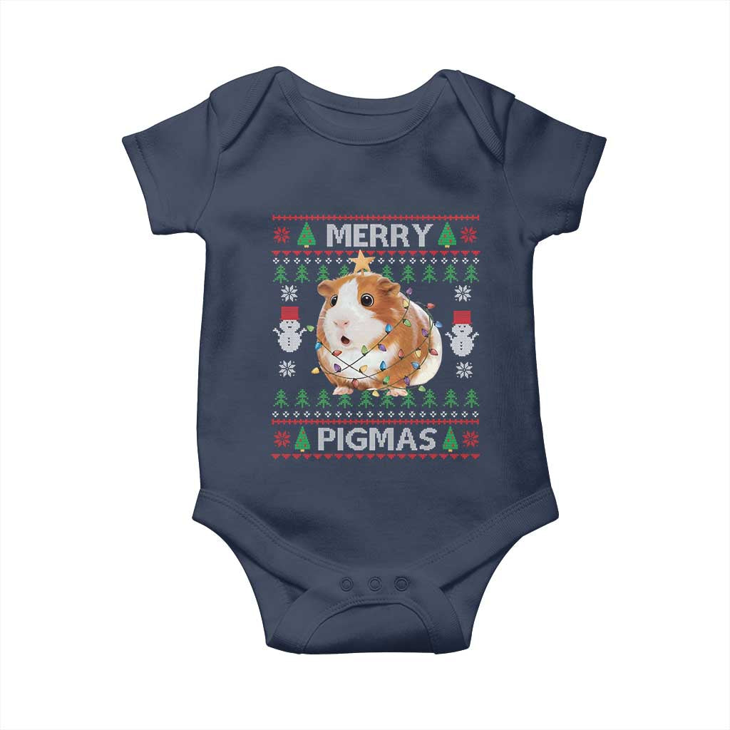Merry Pigmas Ugly Christmas Baby Onesie Guinea Pig Lover - Wonder Print Shop