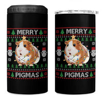 Merry Pigmas Ugly Christmas 4 in 1 Can Cooler Tumbler Guinea Pig Lover - Wonder Print Shop