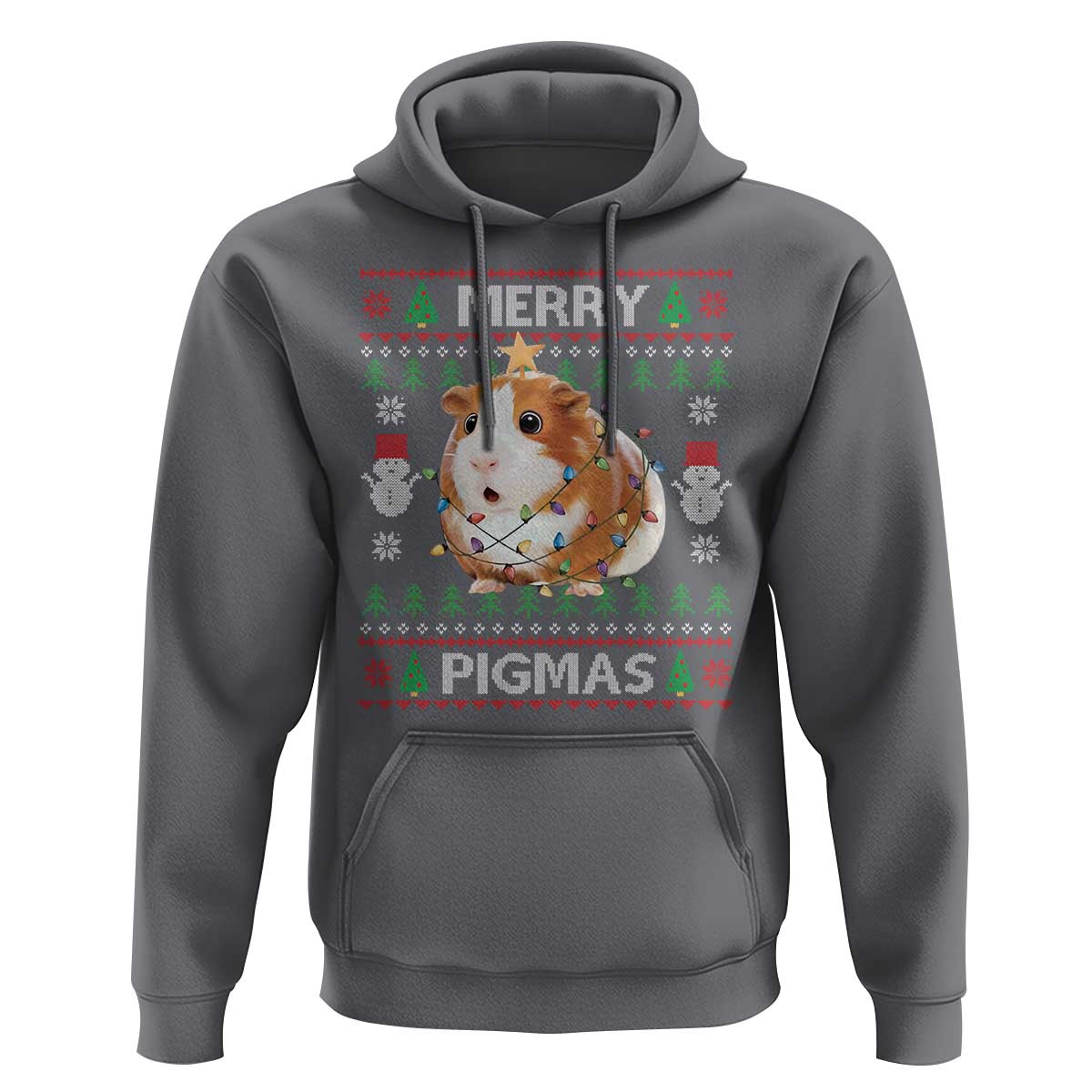 Merry Pigmas Ugly Christmas Hoodie Guinea Pig Lover - Wonder Print Shop